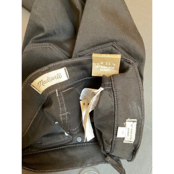 NWT Madewell High Rise Skinny Black Jeans Women's Size 23 - Picture 4 of 5